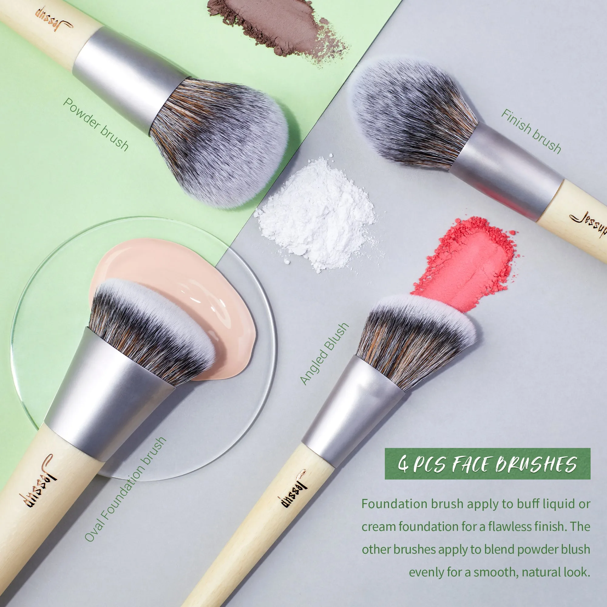 Sustainable and Eco-friendly Brush Set Low Waste 12Pcs T327