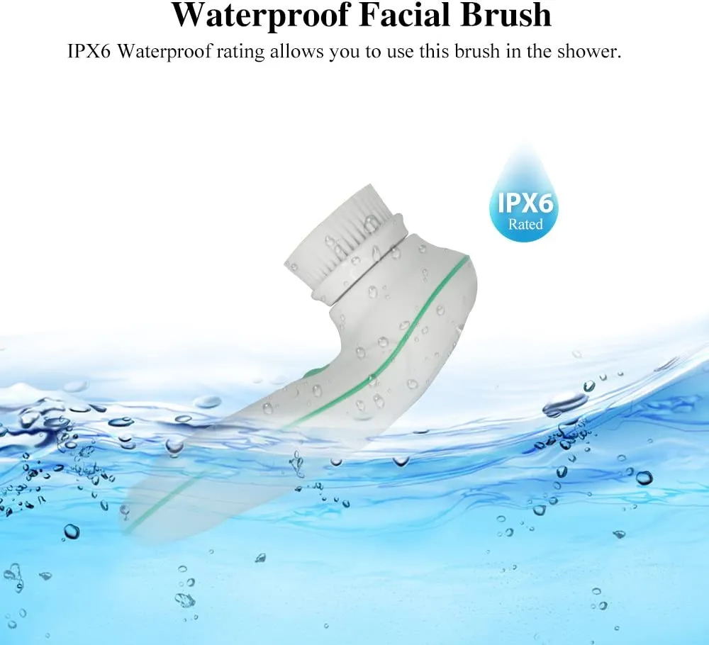 TOUCHBeauty TB-0759D Facial Cleansing Brush 2 Speed Settings with Stand, Waterproof Spin Face Brush with 2 Modes, Portable Facial Massager for Face Cleaning Exfoliating