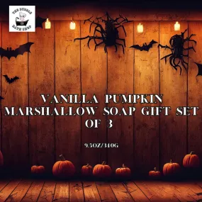 VANILLA PUMPKIN MARSHMALLOW SOAP  GIFT SET OF 3