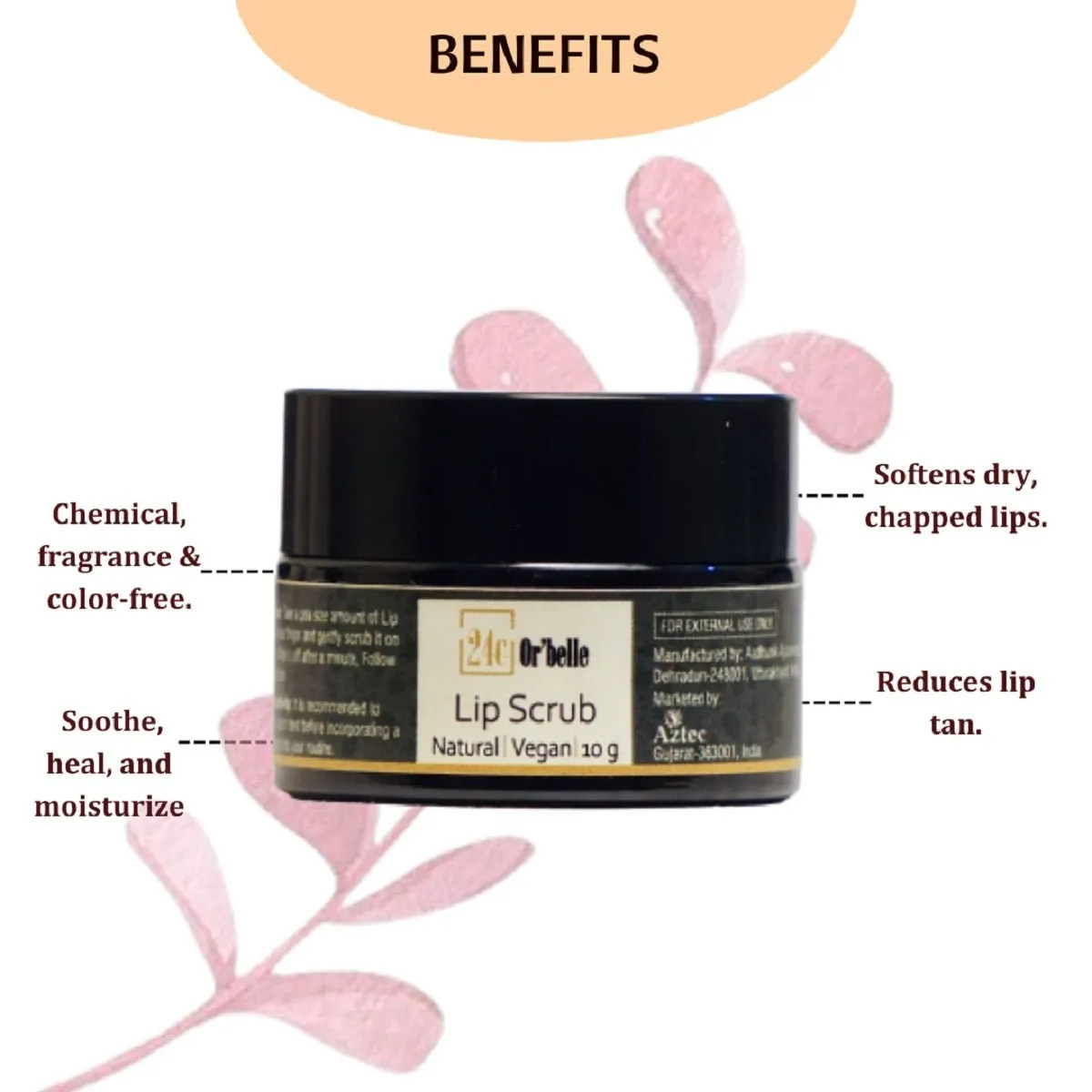 Vegan Lip Scrub with Mango Butter