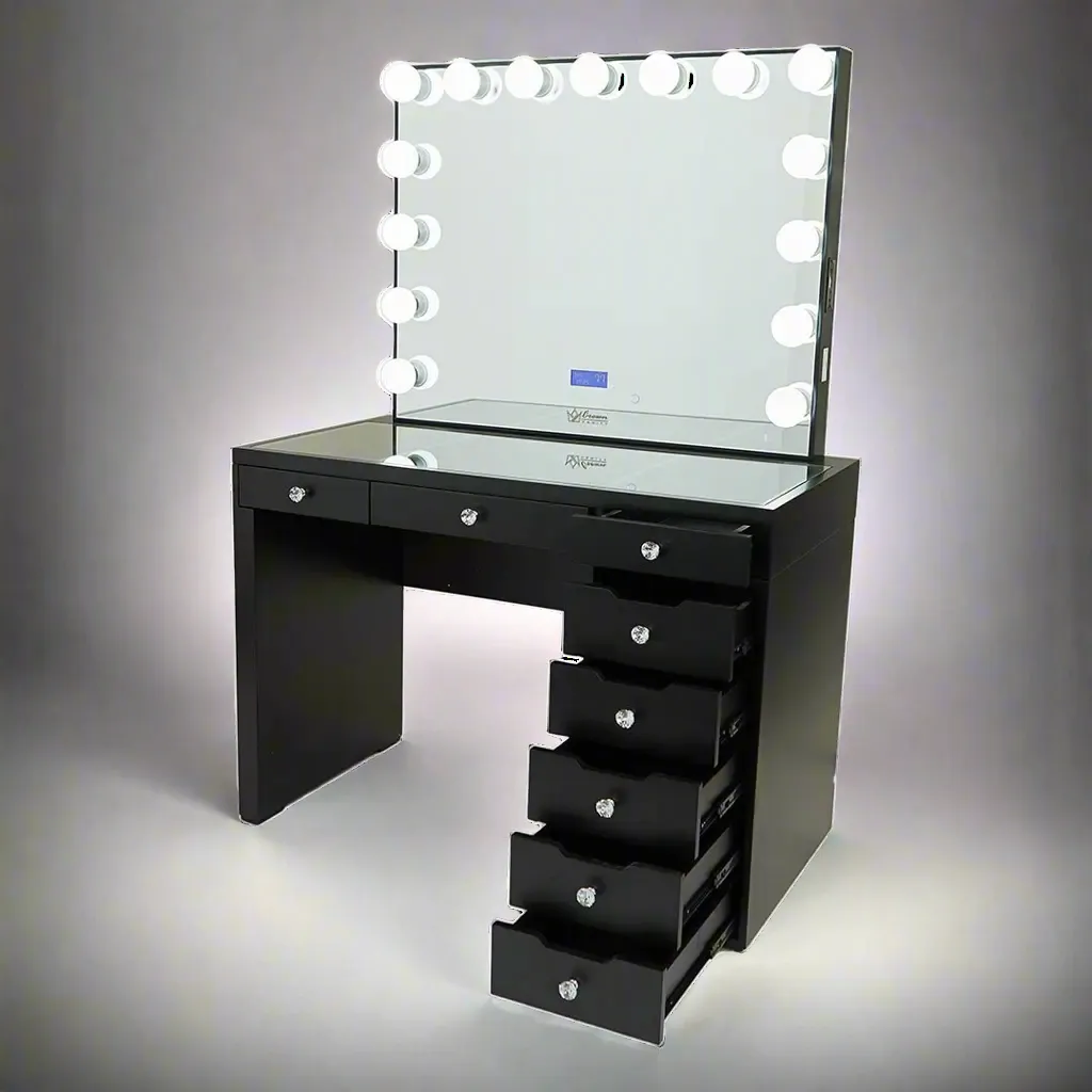 Vera Hollywood Makeup Vanity Station - Black