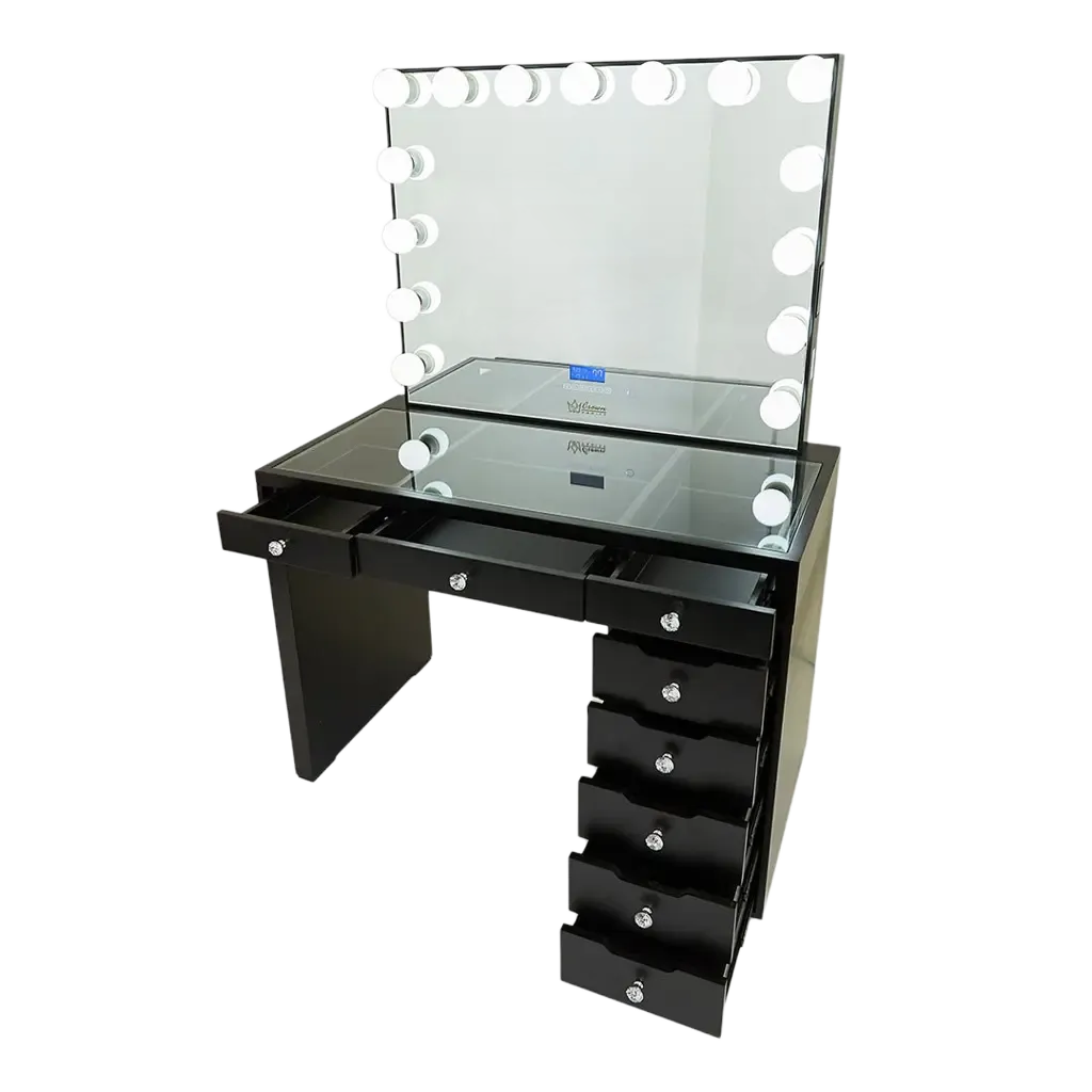 Vera Hollywood Makeup Vanity Station - Black
