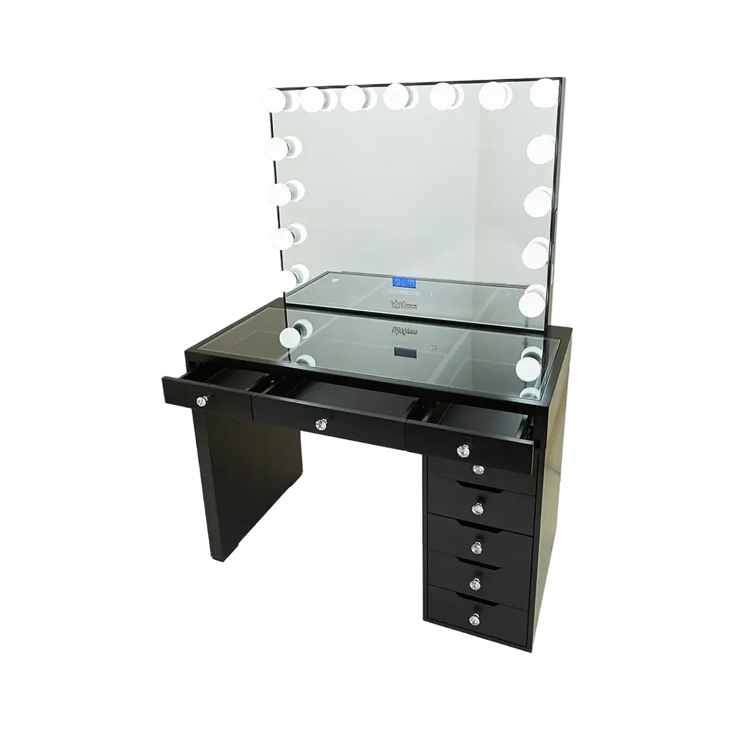 Vera Hollywood Makeup Vanity Station - Black
