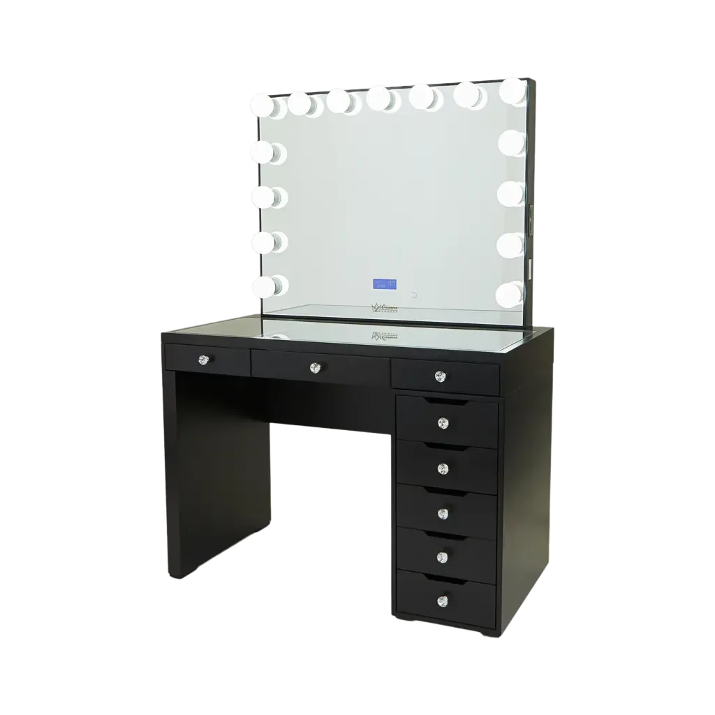 Vera Hollywood Makeup Vanity Station - Black