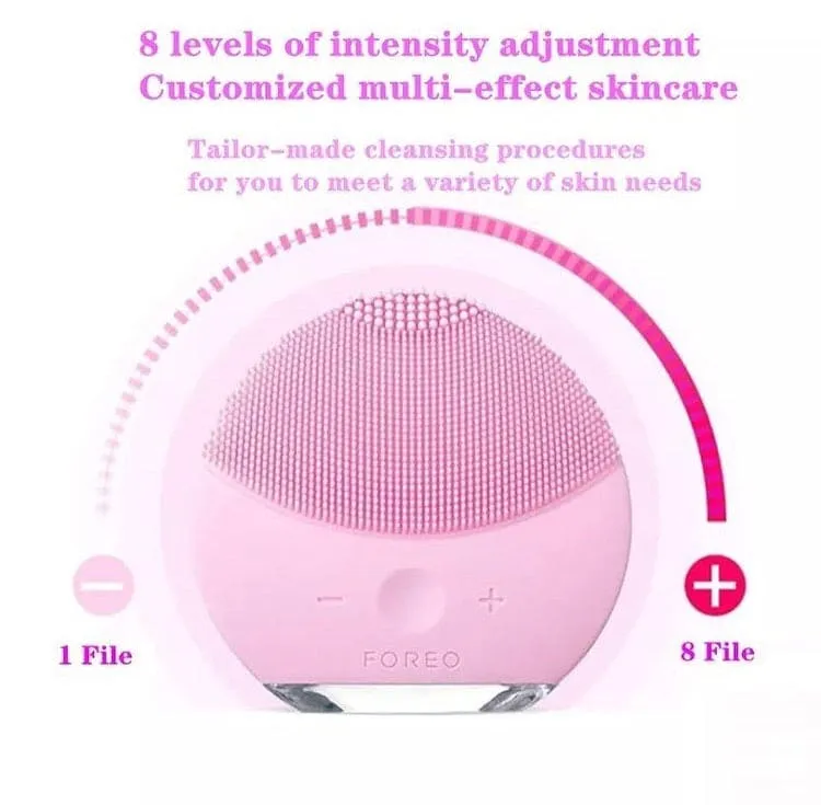 Vibrating Electric Facial Cleansing Brush, Rechargeable Sonic Facial Cleansing Brush, Massager For Deep Cleansing, Silicon Facial Massager